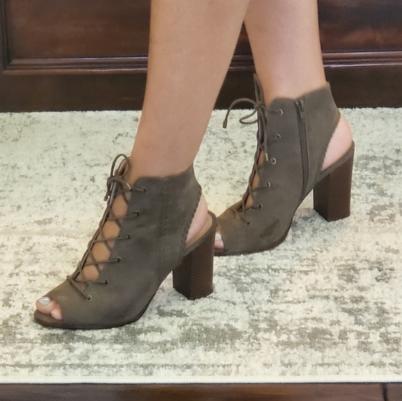 Olive Lace-up Booties - Picture 2 of 5